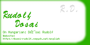 rudolf dosai business card